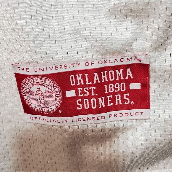 Oklahoma Sooners Jersey Mens XL White Team Edition Apparel NCAA Football Vintage - Picture 9 of 13